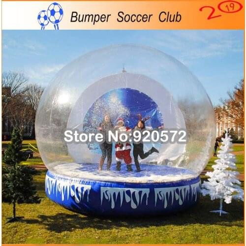 Christamas Hot Sale Inflatable Snow Globe 3M Dia Beautiful Inflatable Bubble Globe For Outdoor Advertising Photo Booth Clear