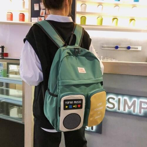 Pupil Cute Backpack Women Panelled Kawaii School Bags for Teenage Girls Korean Waterproof Travel Backpacks 2021 New Bookbags