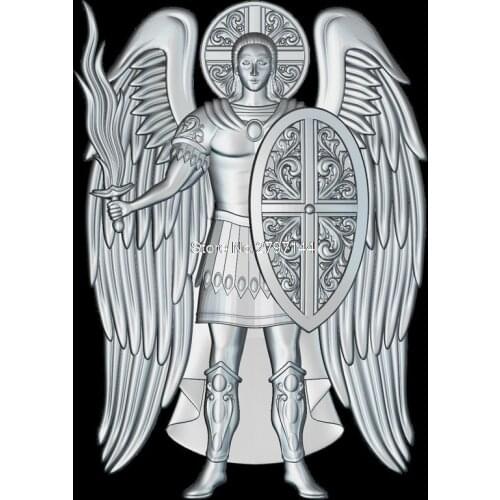 Saint Mihail (Arhanghelul) 3d model for cnc STL format Religion 3d Relief Model STL Router 3 axis Engraver ArtCam