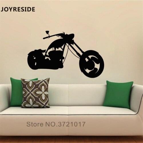 JOYRESIDE Motorcycle Rider Style Wall Decal Motorbike Wall Sticker Sport Vinyl Decor Home Livingroom Decor Interior Design A898