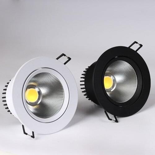Super Bright Recessed LED Dimmable Downlight COB 3W 5W 7W 12W 15W 20W 30W LED Ceiling Spot Light LED Ceiling Lamp AC 110V 220V