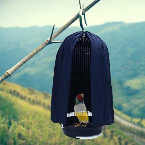 Outdoor New Bird Cage Cover Breathable Windproof Bird Parrot Nests Cover Round Cage Shield Light Proof Cage Cover Bird Suppli