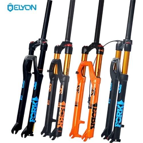ELYON Mtb Fork Front Suspension Frame 29 27 5 Inch Air Fork For Bicycle Straight Tube Magnesium Alloy Mountain Bike Accessories