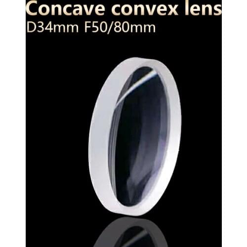 Concave convex lenses Microscope lens Telescope lens Optical research Experiment D34mm F50mm Customizable