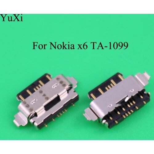 YuXi Micro USB DC Jack Connector power Tail Charging port socket female plug For Nokia X6 TA-1099