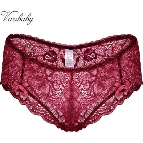 Varsbaby womens sexy floral lace underwear beautiful low-rise hot panties