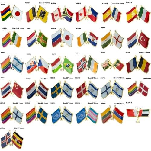Flag Laple Pin Badge Brooch U.S.A friendship WALES & Portugal India and England Netherlands and Turkey United Kingdom U.A.E