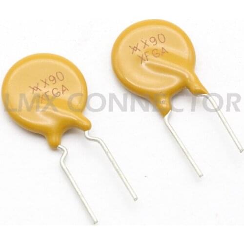50PCS PPTC Resettable Fuse 72V 0.9A 900mA Pitch 5mm DIP Type