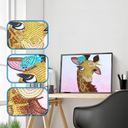 5D DIY Deer Picture Diamond Embroidery Animal Diamond Painting Cross Stitch Special Shaped Cross Stitch Diamond Set Home Decor
