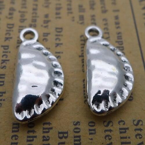 8PCS/Lot 10mm*22mm Antique Silver Color Metal Peas Charms For Jewelry Making DIY
