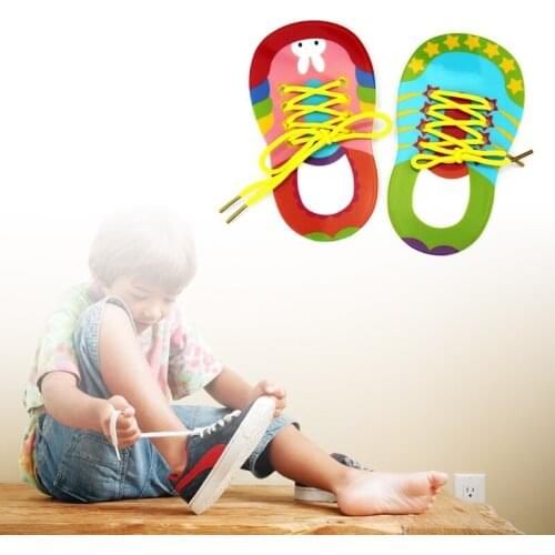 Acrylic 3D Peg Game Board Training Shoe Tying Puzzle Learning Toy for Preschool