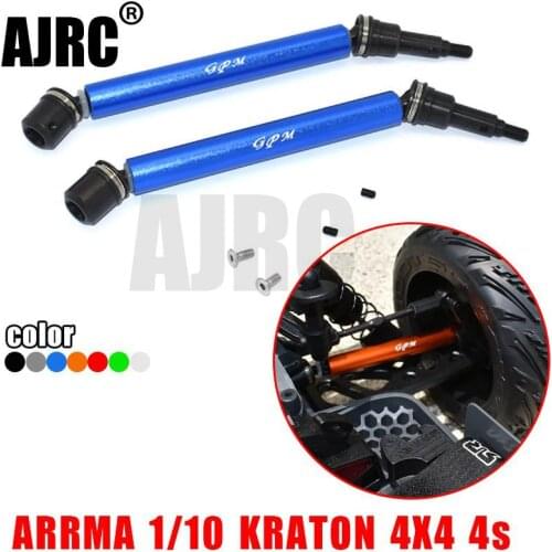 ARRMA 1/10 KRATON 45# Hardened steel head + metal barrel telescopic front and rear universal CVD universal joint AR310887/310888