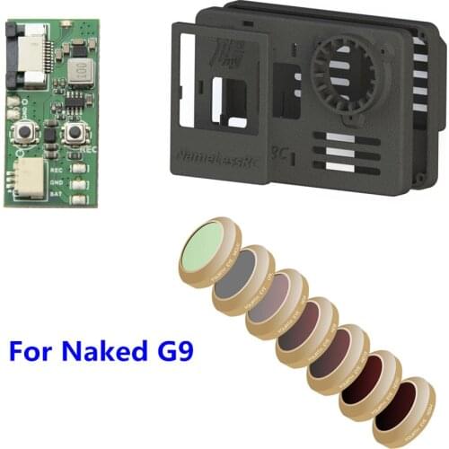 NameLessRC Naked Gopro Hero9 Case with BEC Module Lens Filter MCUV CPL ND4 ND8 ND16 ND32 ND64 for FPV Cinewhoop Drones