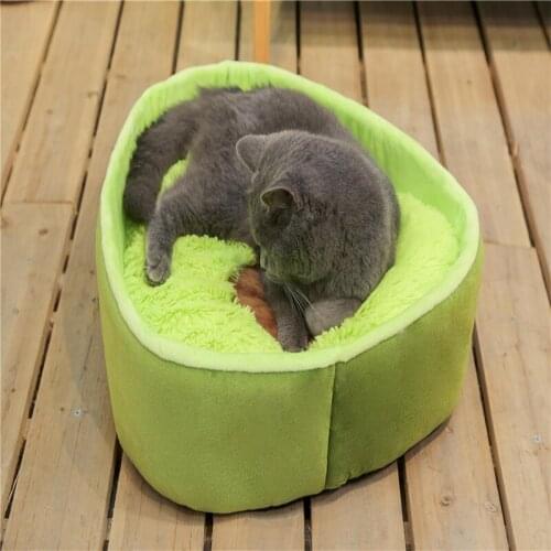 Dog house cat house warm cushion bed cute kitten bed kennel avocado shape comfortable sleeping bag kennel sofa