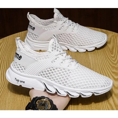 Hollow mesh shoes breathable, comfortable and wear-resistant casual running shoes mens trend sports shoes summer