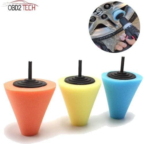 Auto Wheel Polishing Sponge Used Maintenance For Electric Drill 4 inch Burnishing Ball Polishing Cone Car Hub Buffing Sponge