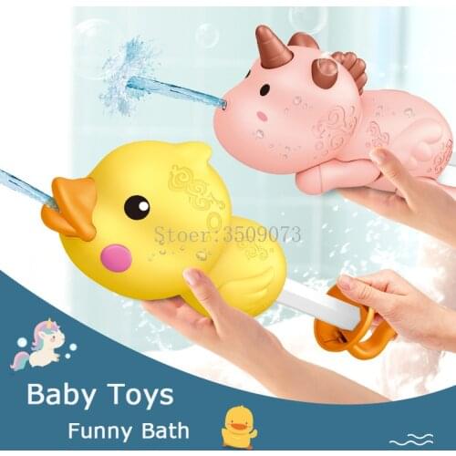 Bath Toys Duckling Water Pistol Baby Toy Water Spray Sprinkler bathroom Sprinkling Shower Swimming Water Game Toys for Children