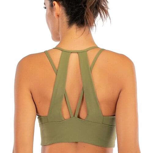 Integrated Fixed Cup Workout Bra Women Fitness Bra Widened Hem Sports Underwear Top For Running Yoga Accessories