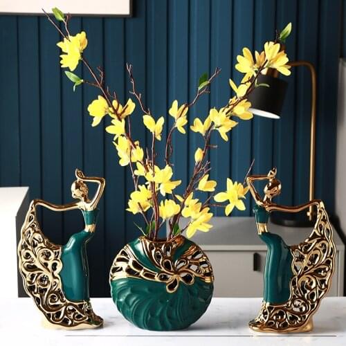 Creative Dancer Figure Figurine Craft Nordic Luxury Decoration Miniatures Accessories Modern Dekoration Home Improvement ED50BJ