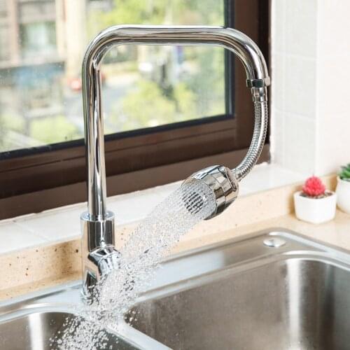 Kitchen Stainless Steel ABS Faucet Spray Head 360 Degree Rotate Shower Head Faucet Extender Water-saving Filter Nozzle Faucet