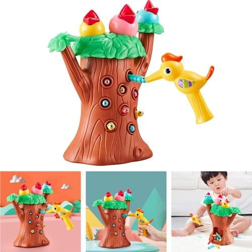 MAGNETIC WOODPECKER TOY FOR AGE 3+ ROLE PLAY SENSORY TOYS GAMES ANIMALS TOYS