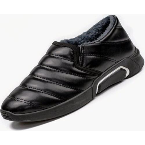 2021 Winter New Chinese Style Mens Boots Thickening Cashmere Round Toe Casual Flat Snow Shoes with Platform Comfortable