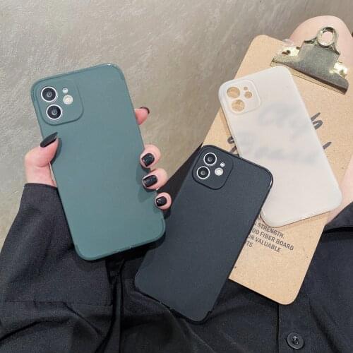 Frosted Three Colors TPU Soft Case for iPhone 12 Pro Max Back Phone Cover for 12 11 Pro Max X XS XR 8 7 Plus SE 2020