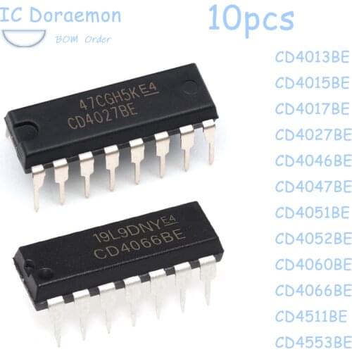 CD4001 CD401CCD4060 CD4066 CD4511 CD4553 1 CD4013 CD4015 CD4017 CD4027 CD4046 CD4047 CD4051 CD4052 DIP14 DIP16 Logic Chip New