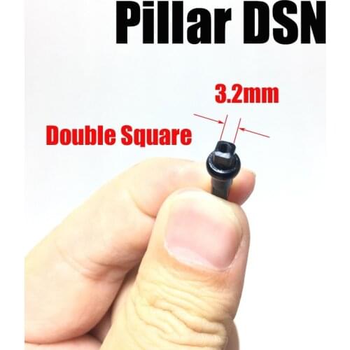 Pillar DSN 14G double square Alloy Pro 7 MTB road bike alloy nipples black red aluminum 14.4mm 16mm 18mm 3.2mm square bicycle