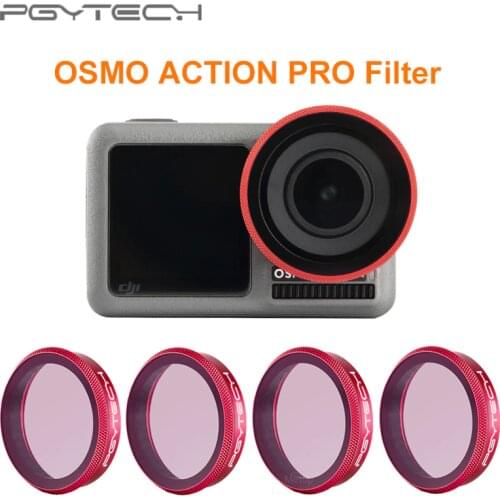 PGYTECH DJI Osmo Action Camera Lens Filters Kits ND4/8/16/32/64 ND4/8/16/32/64-PL Sets for OSMO ACTION Camera Lens Accessorie