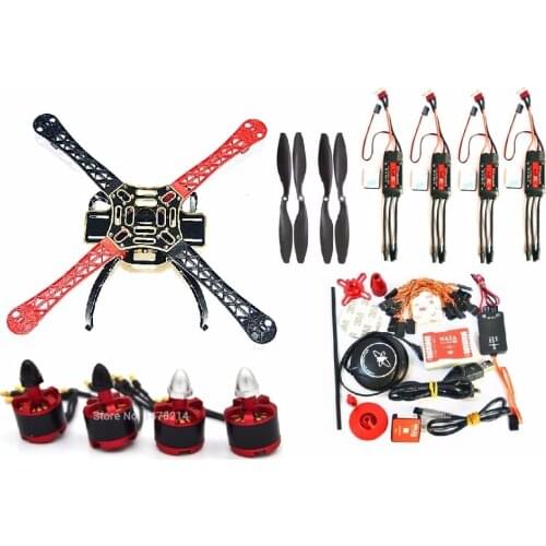 Naza M Lite Flight Controller Board w/ PMU Module & LED & M8N GPS+F450 450mm PCB Version Quadcopter Rack Frame Kit 9450Props