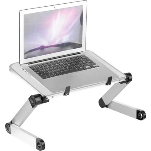 Aluminum Alloy Laptop Portable Foldable Adjustable Laptop Desk Computer Table Stand Tray Notebook Lap PC Folding Desk Table