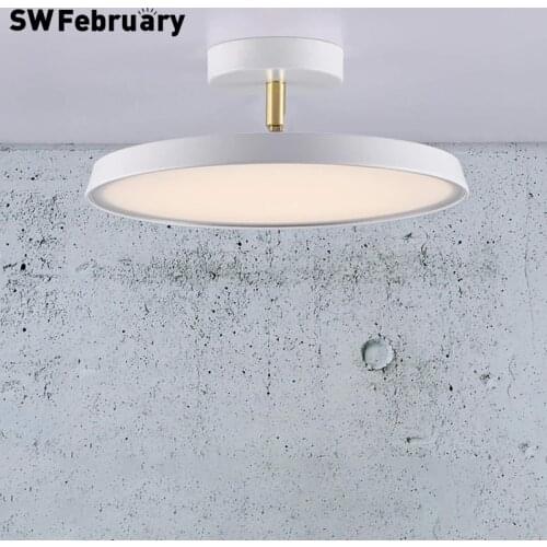 Nordic Bedroom Ceiling Lamp Simple Modern Round Room Porch Balcony Lamp Aluminum Ultra-thin LED Ceiling Light