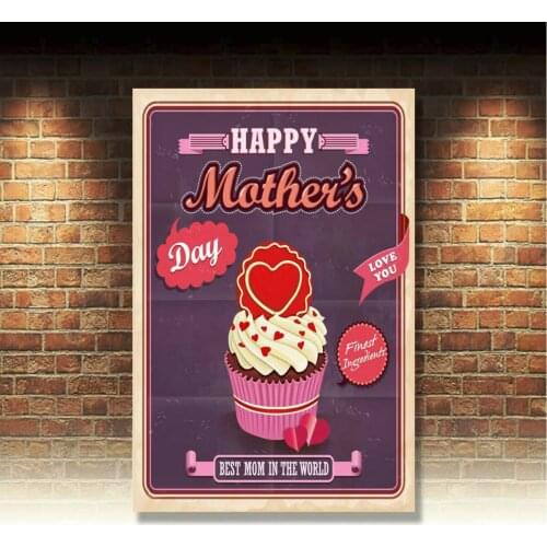 Retro Metal Tin Signs Happy Mothers Day Vintage Plate Art Wall Decor Poster