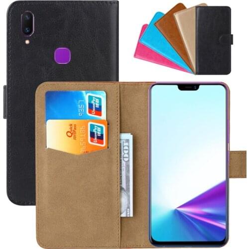 Luxury Wallet Case For Vivo Z3x PU Leather Retro Flip Cover Magnetic Fashion Cases Strap