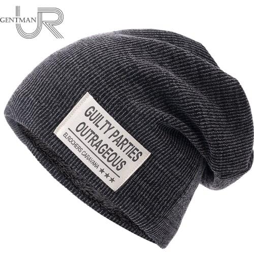 New Unisex Beanie Hat Letter Cloth Mark Hat Plus Velvet Winter Hat For Men Women Fashion Warm Brand Beanie Ski Sports Winter Cap