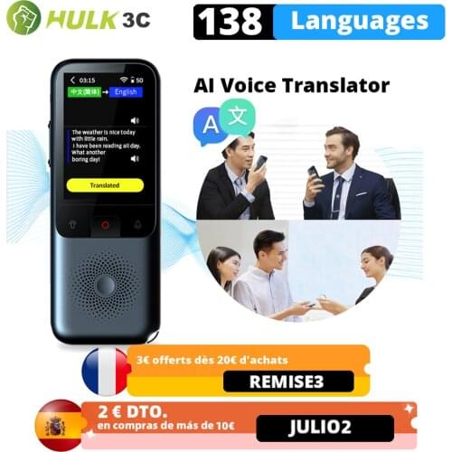 T11 2.4inch Touch Screen Translator Real-time Smart Voice Photo Translator 138 languages Translation Portable Offline Tradutor