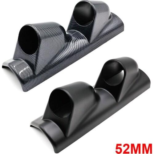 2 Inch 52mm Universal Car Meters Holder Black Double Auto Gauge Pod ABS Plastic for Left Right Drive Vehicle Modified Instrument