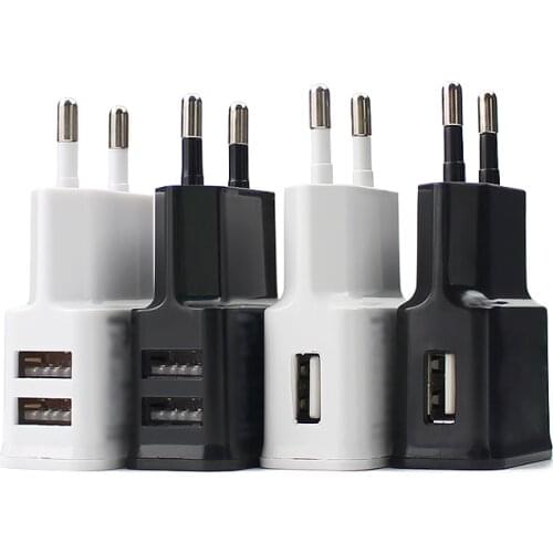 5V 2A Universal Power Adapter USB Double USB Mobile phone charger AC DC 5V Power Adpater Supply Charger For iphone ipad ipod
