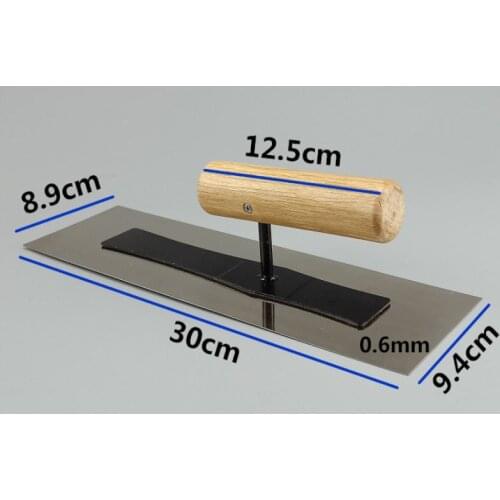 High Quality 300*89/94*0.6mm Stainless Steel Plaster Plastering Trowel with Comfort Handle Construction Concrete Spatula TooL