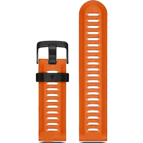 YCYS-For Garmin Fenix 3 HR Soft Silicone Strap Replacement Wrist Watch Band+Tool Kits Orange