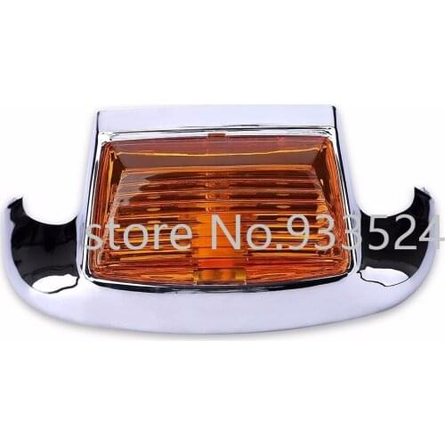 Motorcycle Rear Fender Tip Light With Amber Signal Light Lens For Harley FLHTCU Ultra Classic FLSTC FLHT Electra