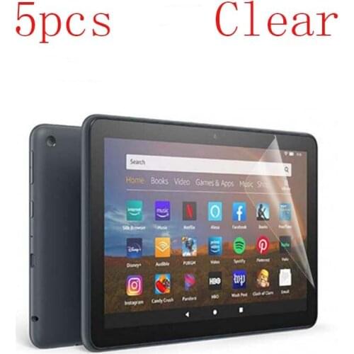 Transparent Screen Protector Film for Kindle Fire 7 2017/2019/Fire HD8 2017/HD 8 2020/HD 8 Plus 2020/Oasis 2017/2019,5PCS