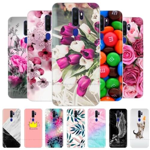 Protective Case For Oppo A9 Cover 2020 Soft Silicone Back Case For A5 2020 A9 2020 A11x Case Flower TPU Phone Cover Bags bumper