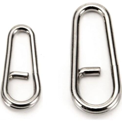 100PCS/lot Snap Swivel Bent Head Oval Split Rings 16mm 21mm Lure Fishing Tackle Steel Fishing lures Split