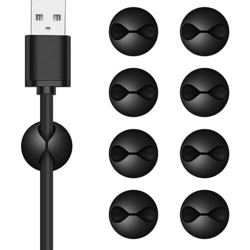 30/60Pcs Cable Clips Winder Cable Organizer Adhesive Desktop Wire Storage Charger Cable Cord Holder For Phone Charging USB Cable