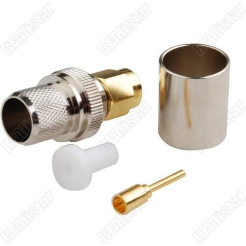 30 Pcs SMA Male Plug Solder Straight Connector For RG8 RG165 RG213 LMR400 RF Cable