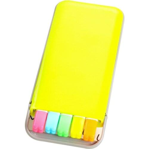 5 Pcs/lot Candy Color Highlighter Fluorescent Pen Marker Pens For Marking Students Office School Supplies Japanese Stationery