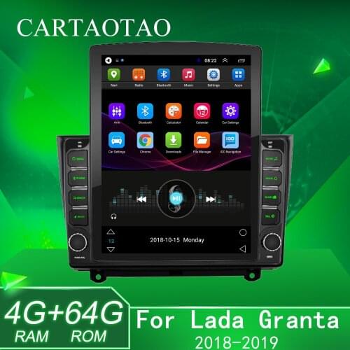 2 DIN android 9.0 car player navigation multimedia 9.7" Tesla screen for lada granta ВАЗ Cross Android 2018-2019 2 din vertical