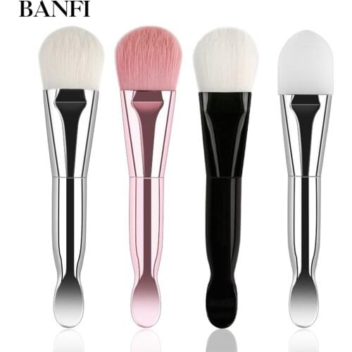 BANFI 7pcs High Quality Double Head Makeup Brush Cosmetics Digging Spoon Spread Evenly Foundation Eyeshadow Beauty Make Up Tools